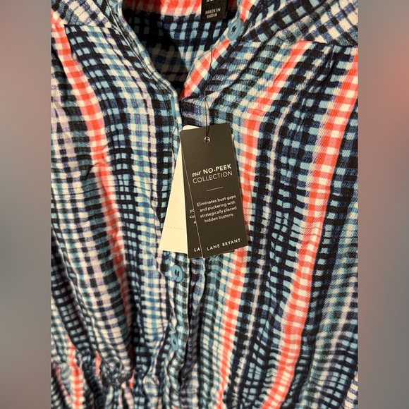 Lane Bryant - No-Peek Button-Front Waist Detail Blouse - Picture 8 of 9